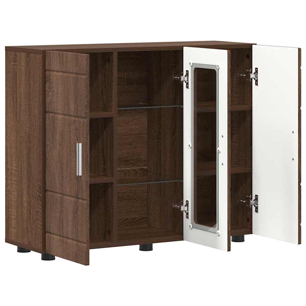 Armadio in Legno Rovere Marrone 88,5 x 30,5 x 73 cm