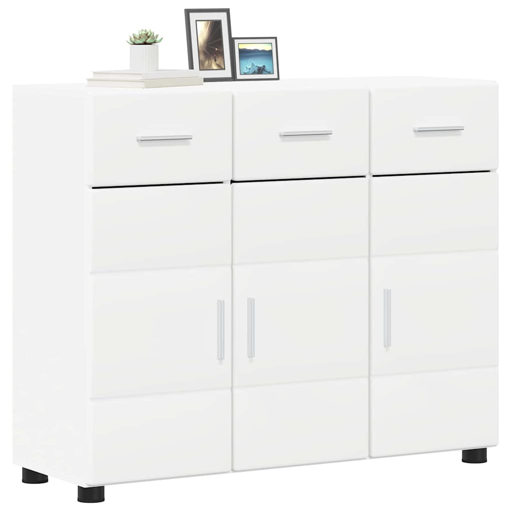 Credenza FLORIN Bianco 88,5 x 30,5 x 73 cm Legno multistrato