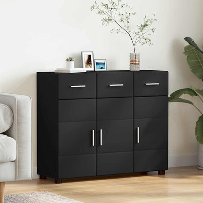Credenza FLORIN Nero 88,5 x 30,5 x 73 cm Legno multistrato