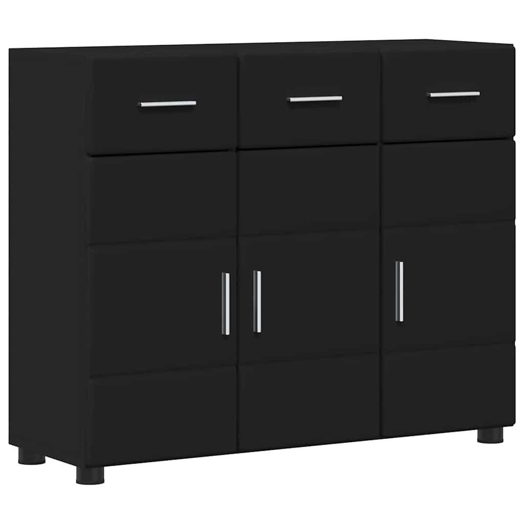 Credenza FLORIN Nero 88,5 x 30,5 x 73 cm Legno multistrato