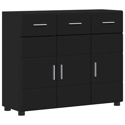 Credenza FLORIN Nero 88,5 x 30,5 x 73 cm Legno multistrato