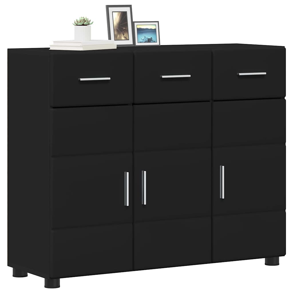 Credenza FLORIN Nero 88,5 x 30,5 x 73 cm Legno multistrato