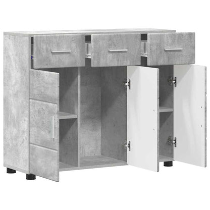 Credenza con porta FLORIN Grigio cemento 88,5 x 30,5 x 73 cm