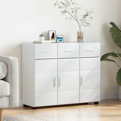 Credenza con porta FLORIN Bianco Lucido 88,5 x 30,5 x 73 cm