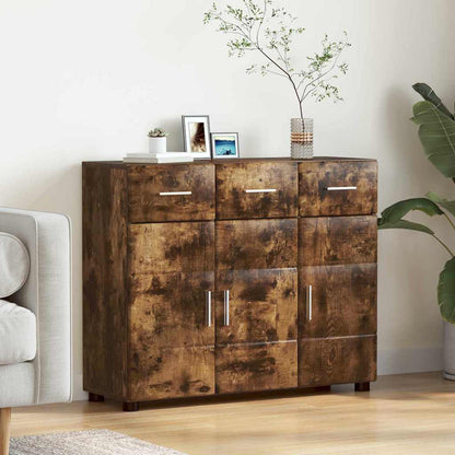 Credenza con lo scaffale FLORIN Rovere fumÃ© 88,5 x 30,5 x 73 cm