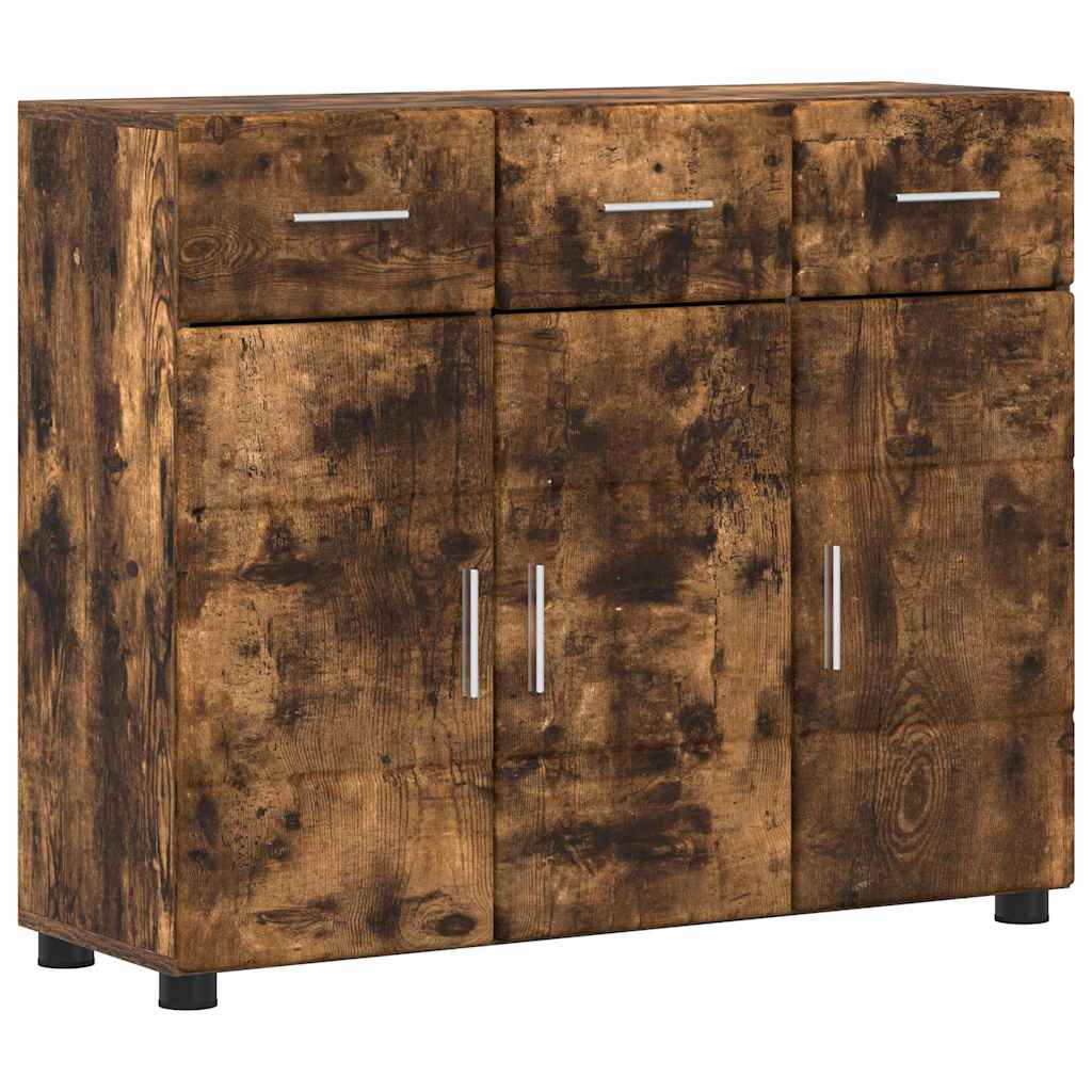 Credenza con lo scaffale FLORIN Rovere fumÃ© 88,5 x 30,5 x 73 cm