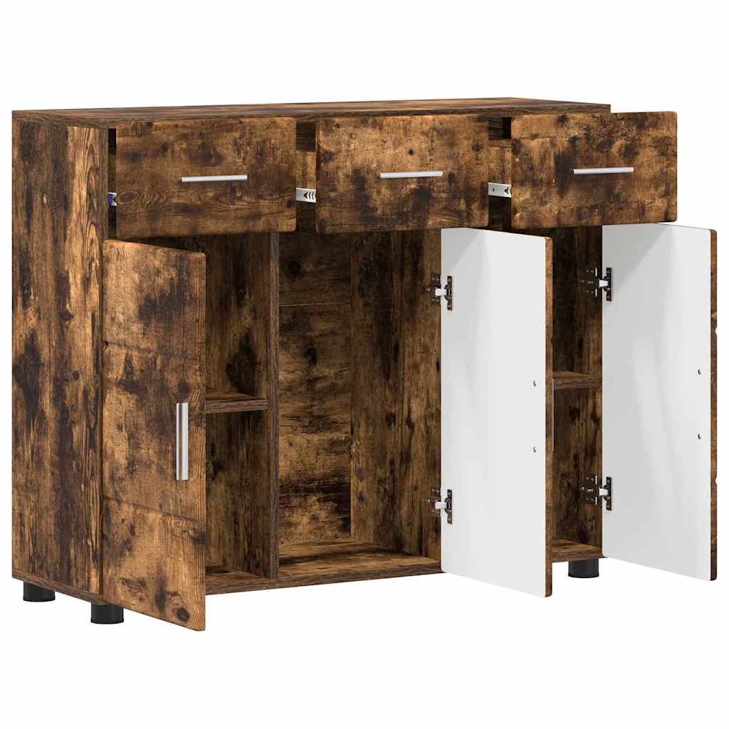 Credenza con lo scaffale FLORIN Rovere fumÃ© 88,5 x 30,5 x 73 cm
