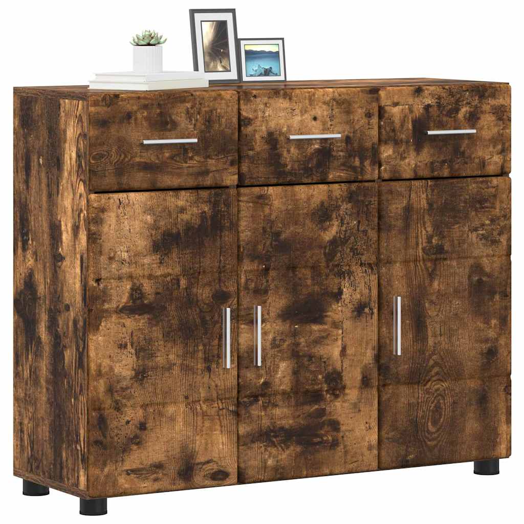 Credenza con lo scaffale FLORIN Rovere fumÃ© 88,5 x 30,5 x 73 cm