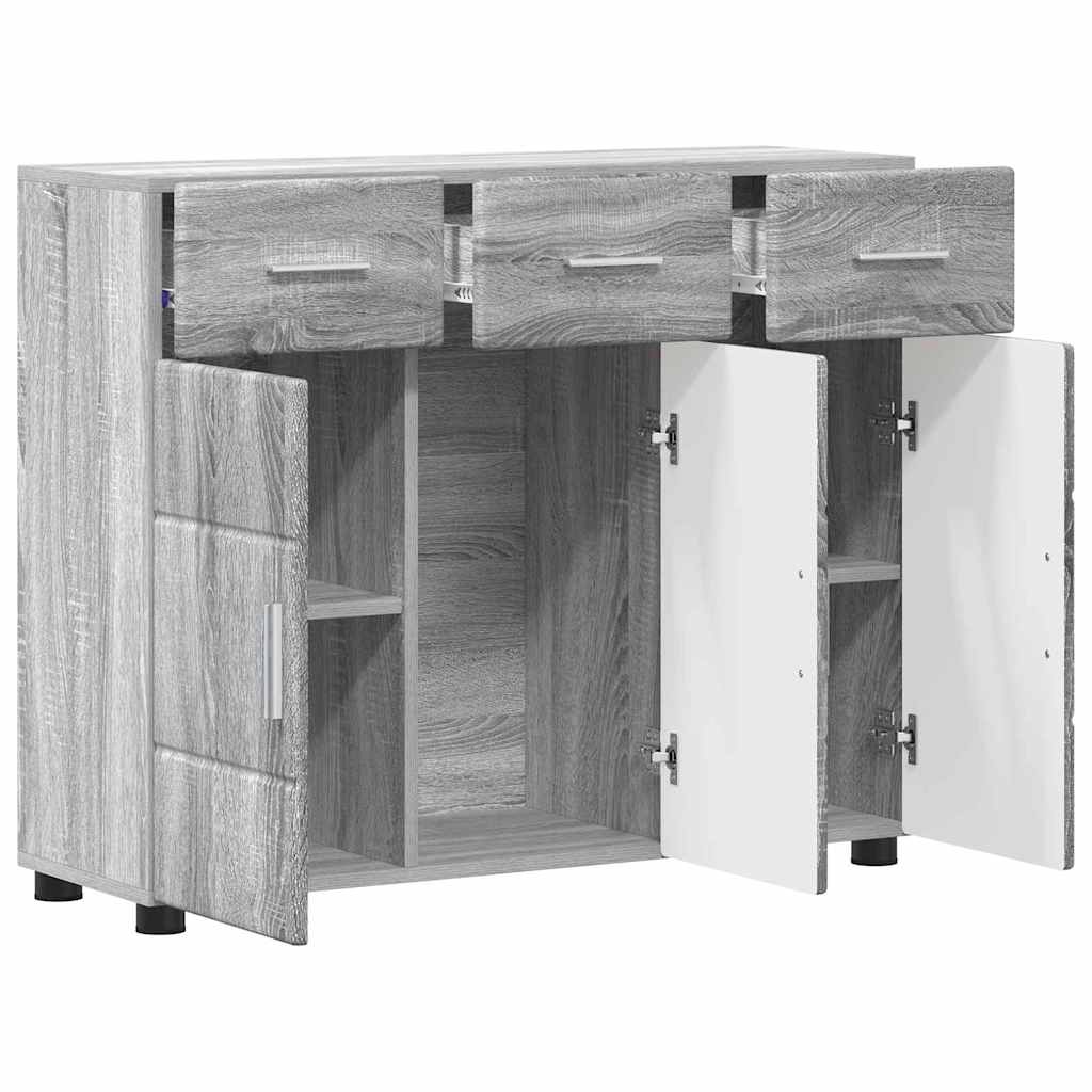 Credenza con porta FLORIN Grigio Sonoma 88,5 x 30,5 x 73 cm