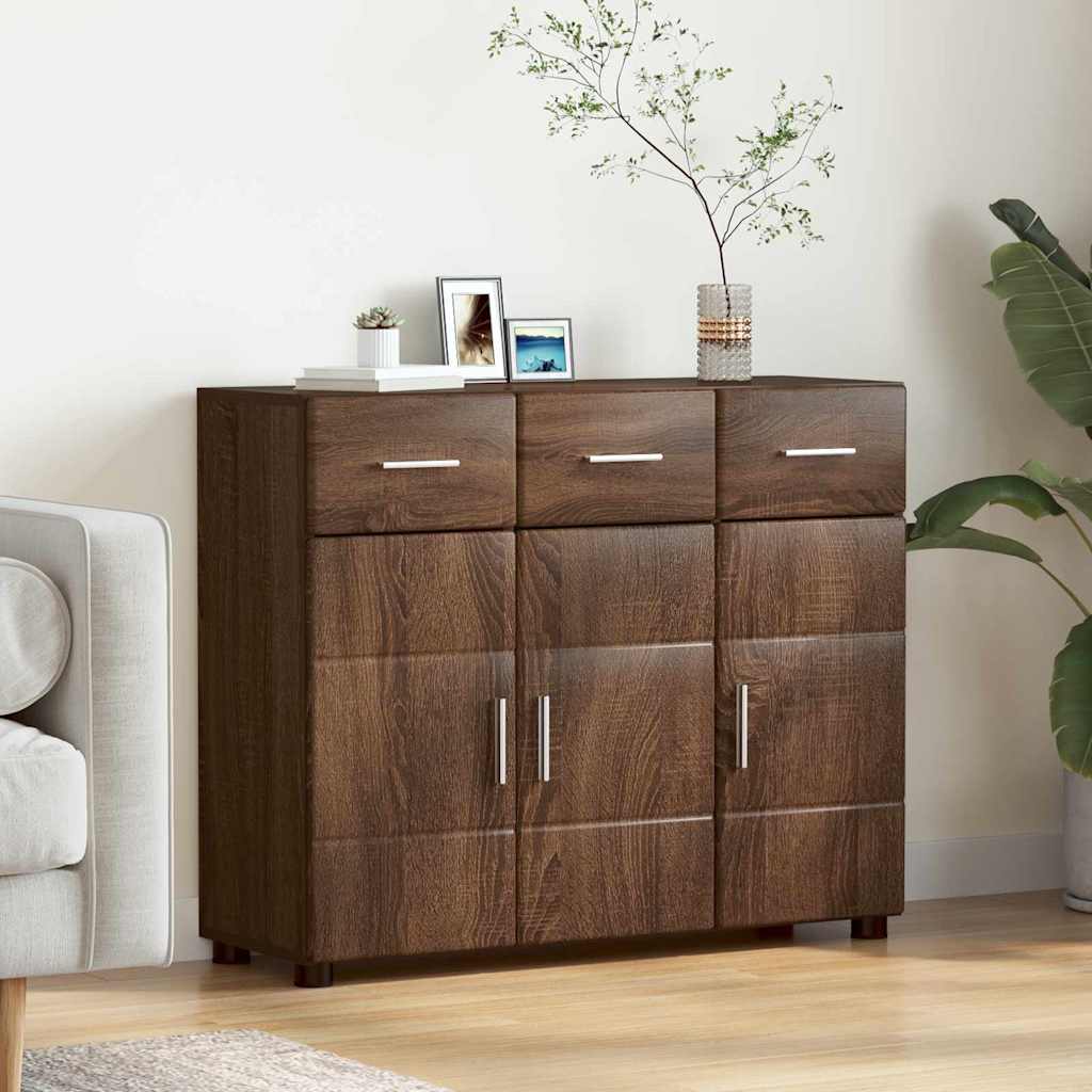 Credenza con porta FLORIN Rovere Marrone 88,5 x 30,5 x 73 cm