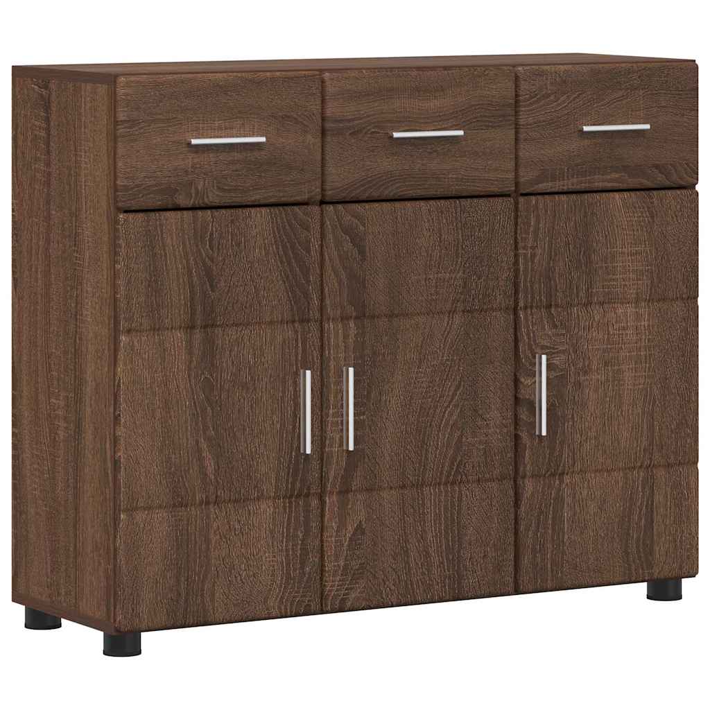 Credenza con porta FLORIN Rovere Marrone 88,5 x 30,5 x 73 cm