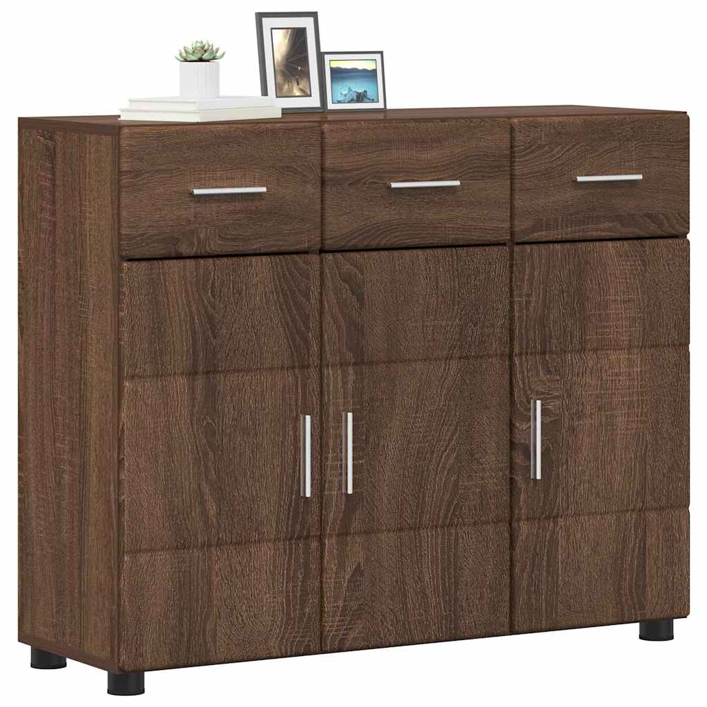 Credenza con porta FLORIN Rovere Marrone 88,5 x 30,5 x 73 cm
