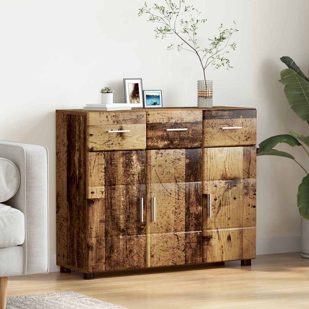 Credenza con porta FLORIN Legno vecchio 88,5 x 30,5 x 73 cm