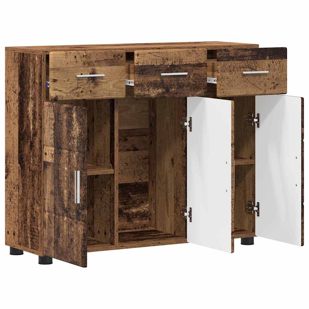 Credenza con porta FLORIN Legno vecchio 88,5 x 30,5 x 73 cm