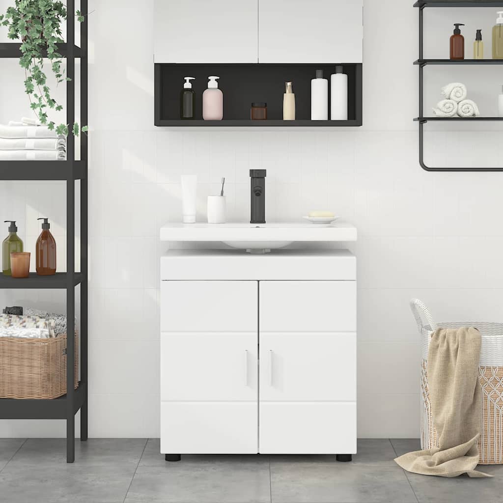Set di Armadi da Bagno TULUM Bianco 60 x 34 x 63 cm