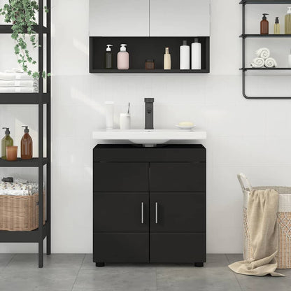 Set di Armadi da Bagno TULUM Nero 60 x 34 x 63 cm
