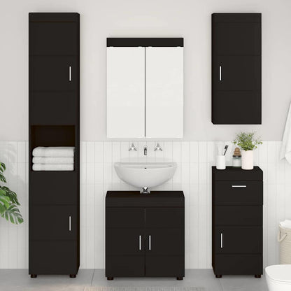 Armadio da bagno a muro con porta TULUM Nero 37 x 24,5 x 86 cm