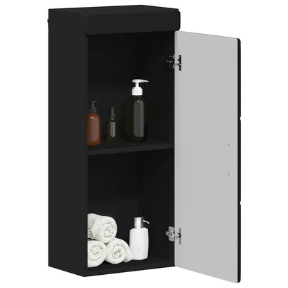 Armadio da bagno a muro con porta TULUM Nero 37 x 24,5 x 86 cm