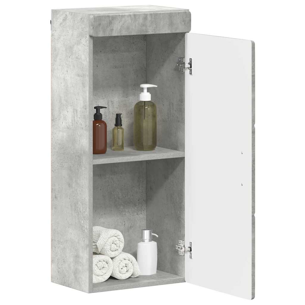 Armadio da bagno a muro TULUM Grigio cemento 37 x 24,5 x 86 cm