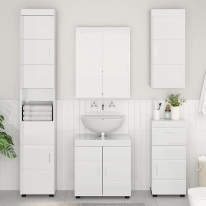 Armadio da bagno a muro TULUM Bianco Lucido 37 x 24,5 x 86 cm