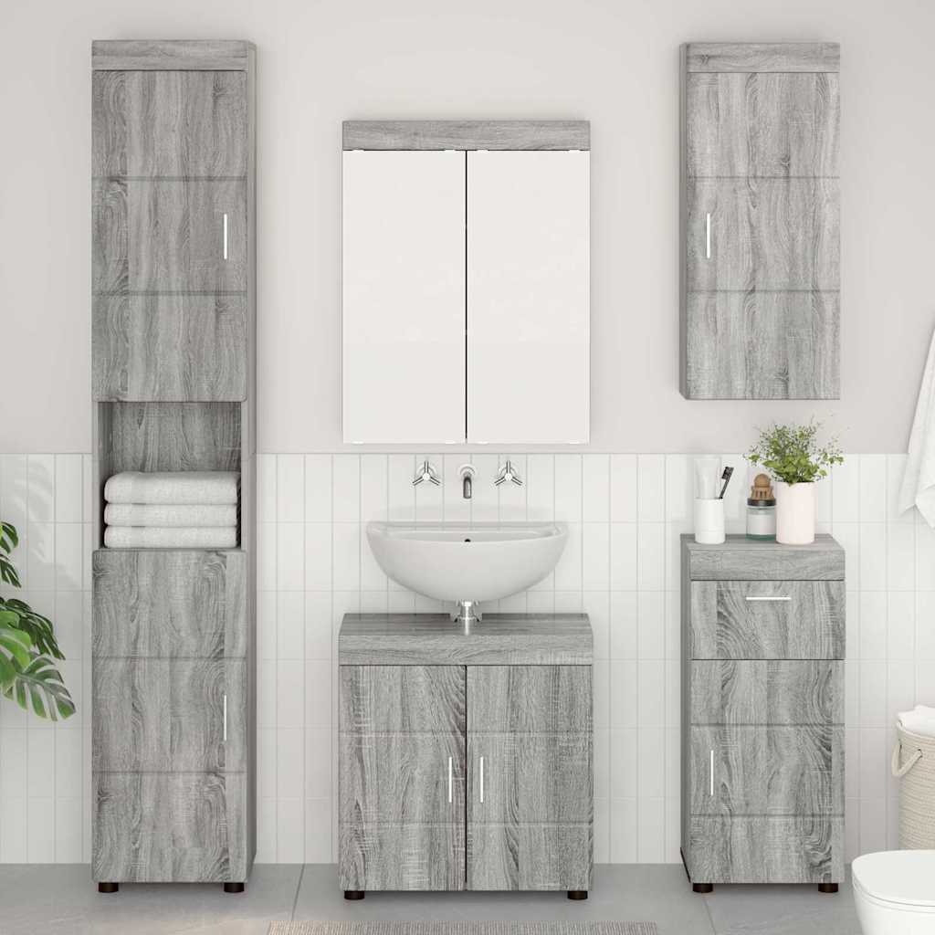Armadio da bagno a muro TULUM Grigio Sonoma 37 x 24,5 x 86 cm