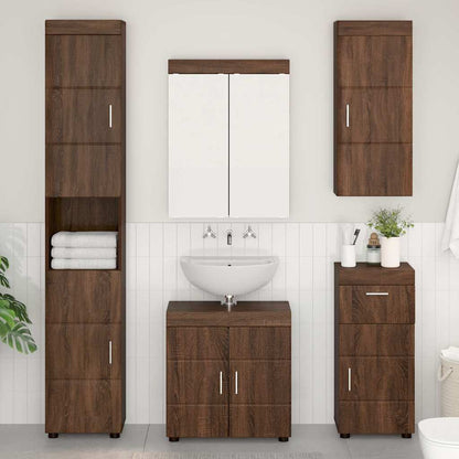 Armadio da bagno a muro TULUM Rovere Marrone 37 x 24,5 x 86 cm
