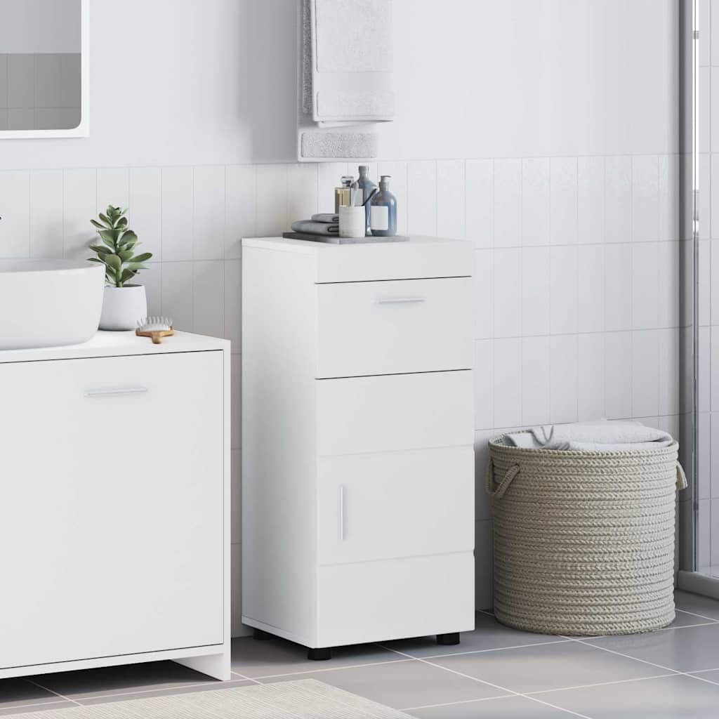 Set di Armadi da Bagno TULUM Bianco Lucido 37 x 31,5 x 82 cm