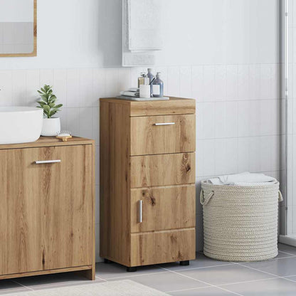 Set di Armadi da Bagno con cassetto TULUM Rovere artigianale