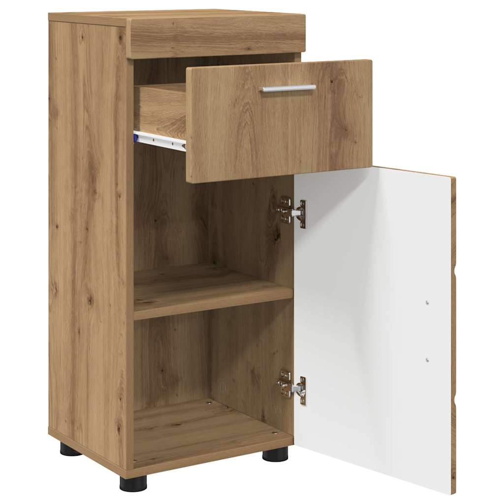 Set di Armadi da Bagno con cassetto TULUM Rovere artigianale