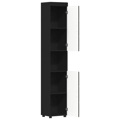 Set di Armadi da Bagno TULUM Nero 37 x 31,5 x 203 cm
