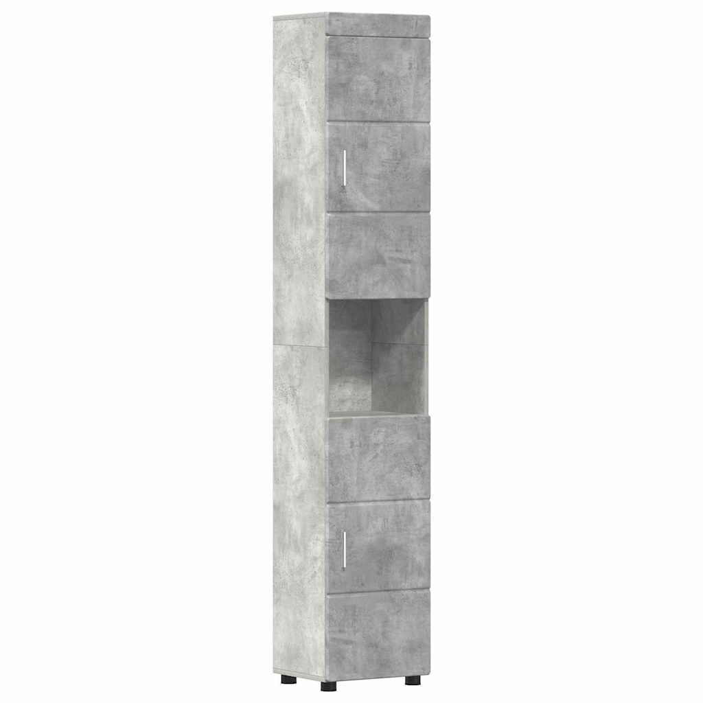 Set di Armadi da Bagno TULUM Grigio cemento 37 x 31,5 x 203 cm