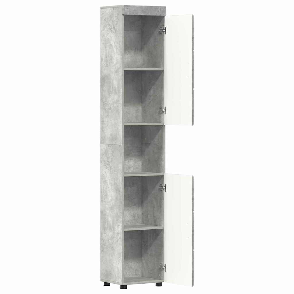 Set di Armadi da Bagno TULUM Grigio cemento 37 x 31,5 x 203 cm