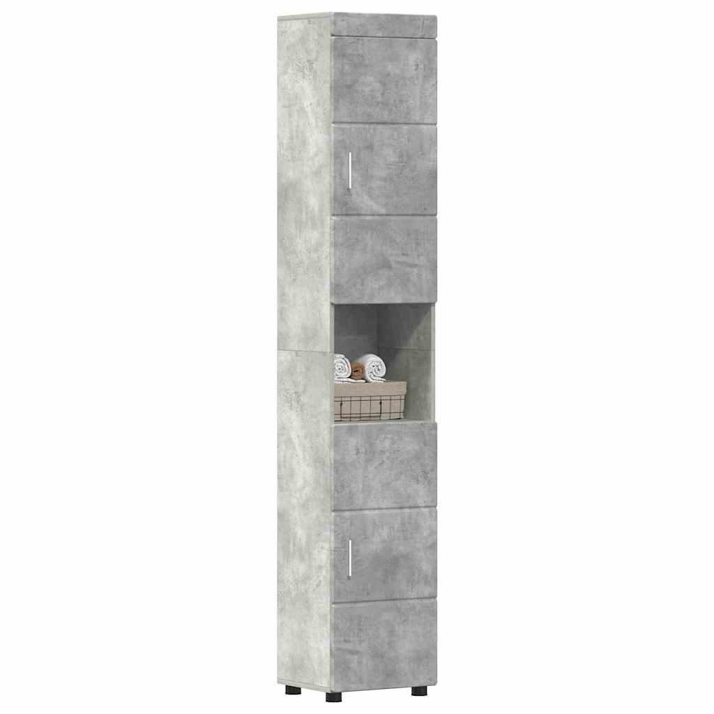 Set di Armadi da Bagno TULUM Grigio cemento 37 x 31,5 x 203 cm
