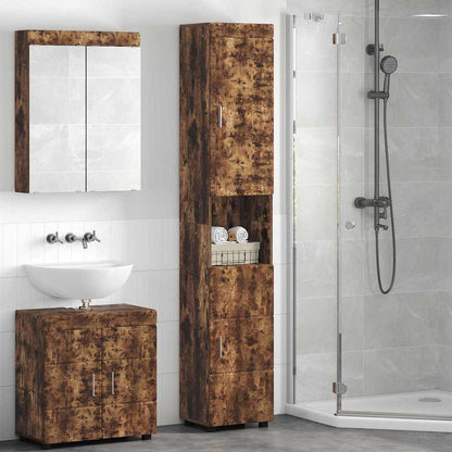 Set di Armadi da Bagno TULUM Rovere fumé 37 x 31,5 x 203 cm