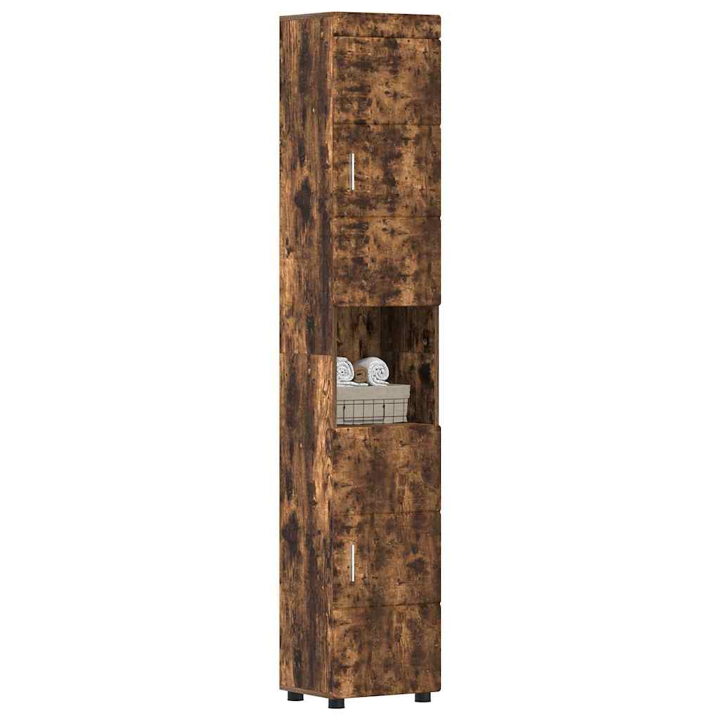 Set di Armadi da Bagno TULUM Rovere fumé 37 x 31,5 x 203 cm