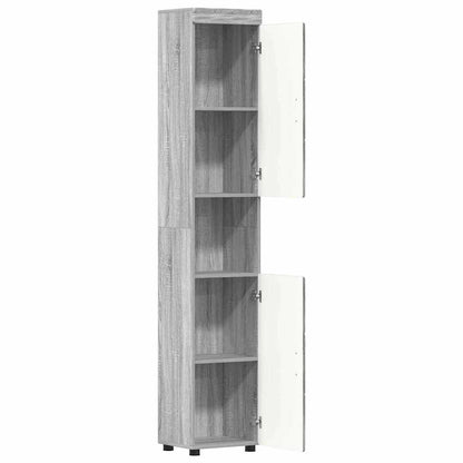 Set di Armadi da Bagno TULUM Grigio Sonoma 37 x 31,5 x 203 cm