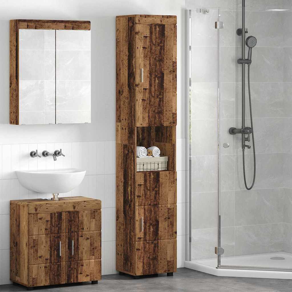 Set di Armadi da Bagno TULUM Legno vecchio 37 x 31,5 x 203 cm