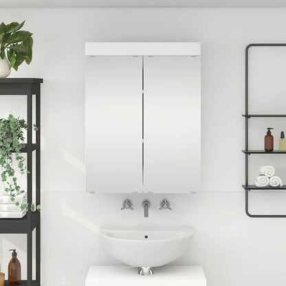 Mobiletto per specchio da bagno TULUM Bianco 60 x 16,5 x 78 cm