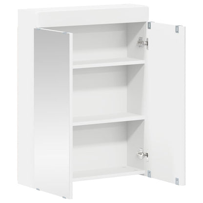 Mobiletto per specchio da bagno TULUM Bianco 60 x 16,5 x 78 cm