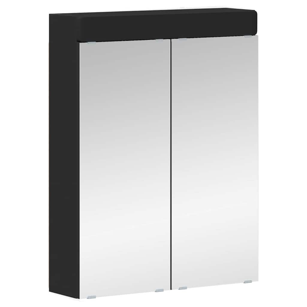 Mobiletto per specchio da bagno TULUM Nero 60 x 16,5 x 78 cm