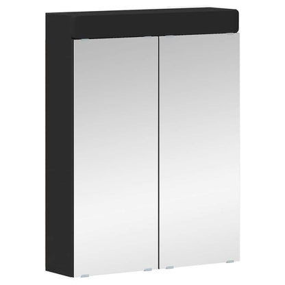 Mobiletto per specchio da bagno TULUM Nero 60 x 16,5 x 78 cm