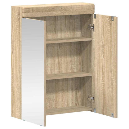 Mobiletto per specchio da bagno con porta TULUM Rovere Sonoma