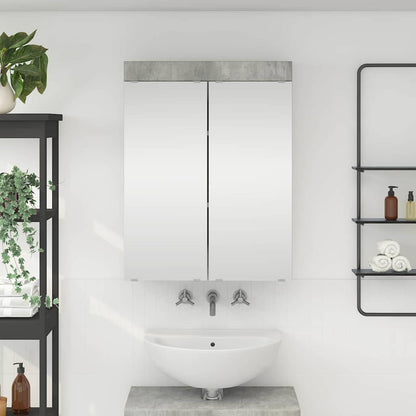 Mobiletto per specchio da bagno con porta TULUM Grigio cemento