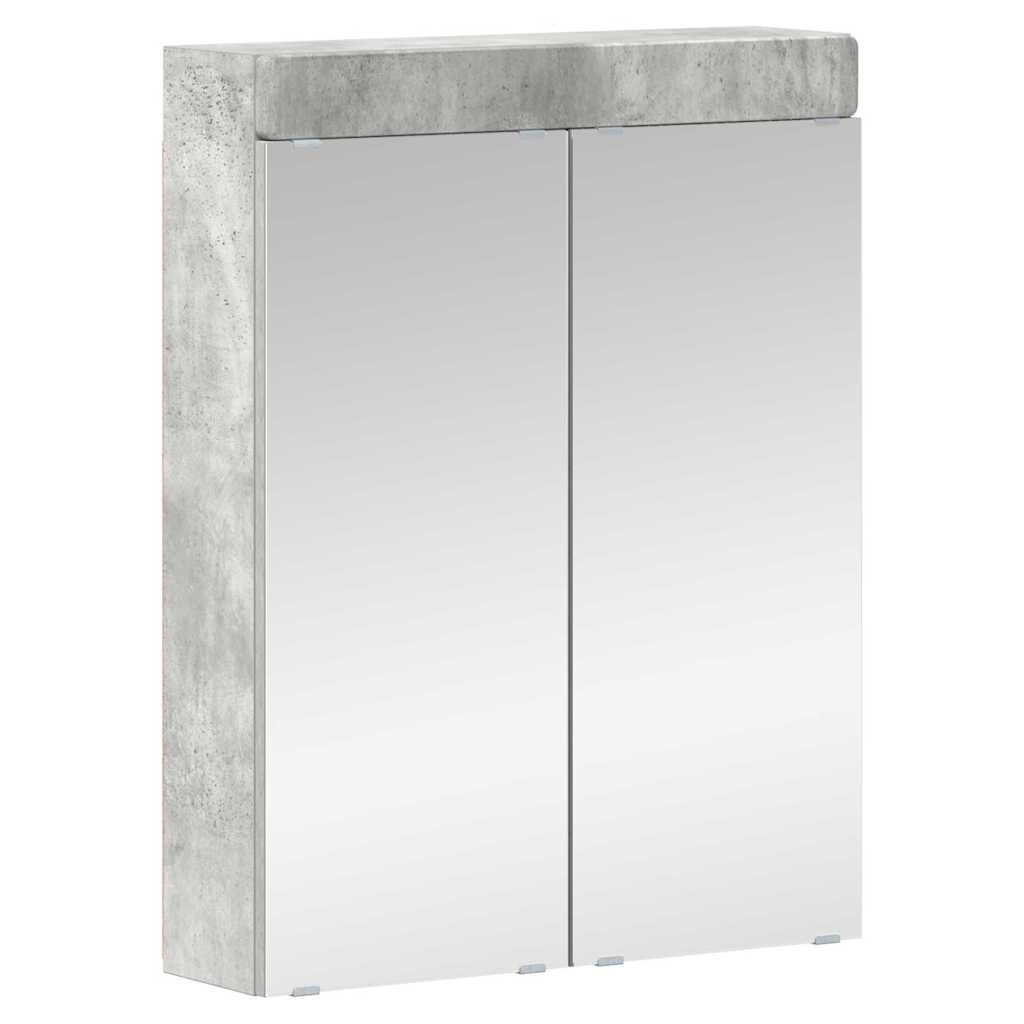 Mobiletto per specchio da bagno con porta TULUM Grigio cemento