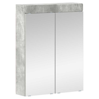 Mobiletto per specchio da bagno con porta TULUM Grigio cemento