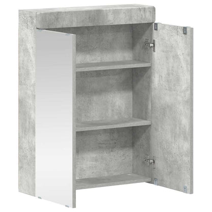 Mobiletto per specchio da bagno con porta TULUM Grigio cemento