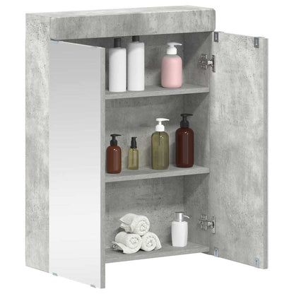 Mobiletto per specchio da bagno con porta TULUM Grigio cemento