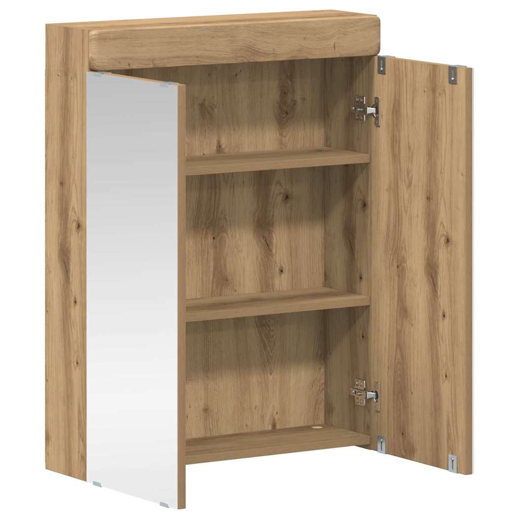 Mobiletto per specchio da bagno TULUM Rovere artigianale