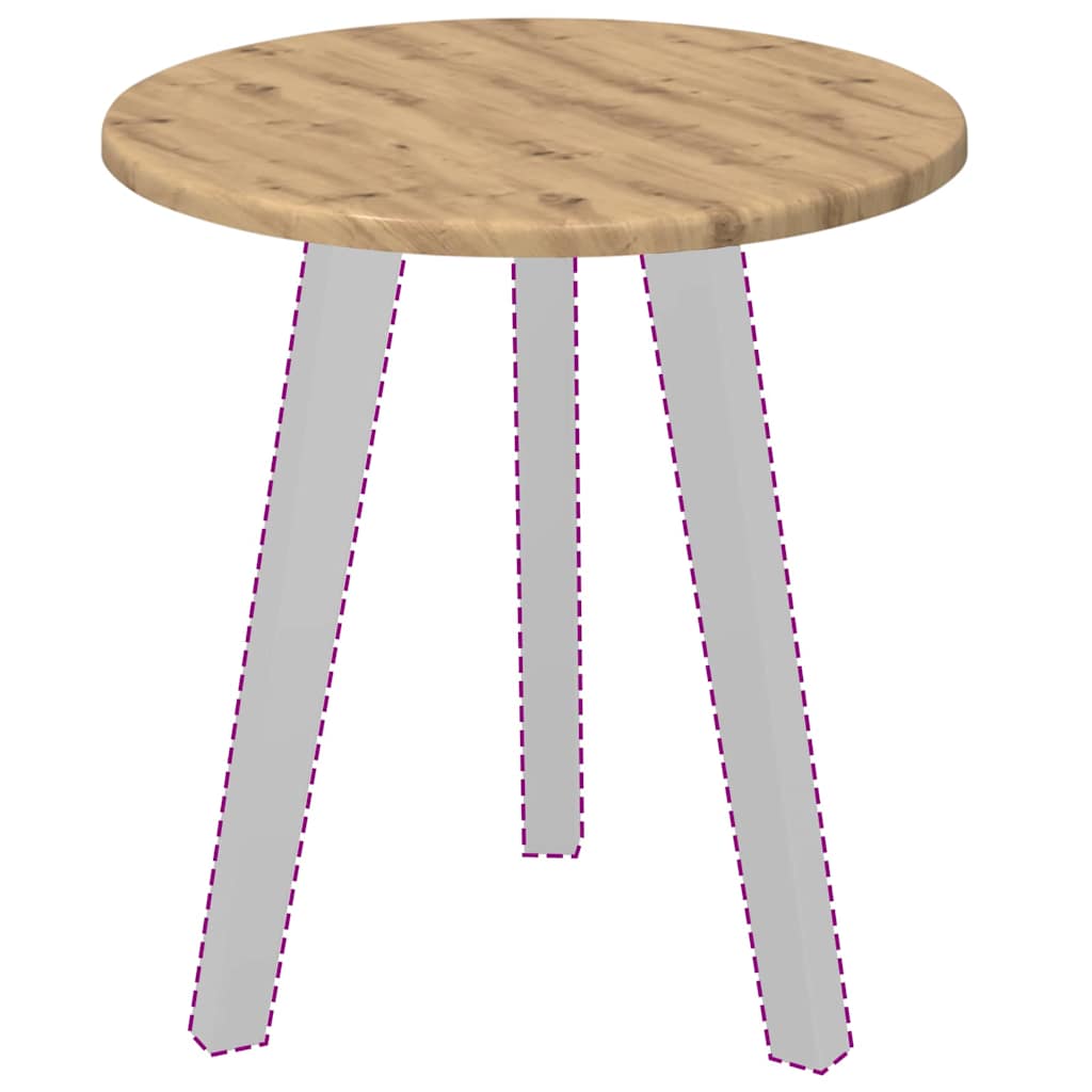 Piano del tavolo rovere artigianale 40 x 40 x 1,5 cm