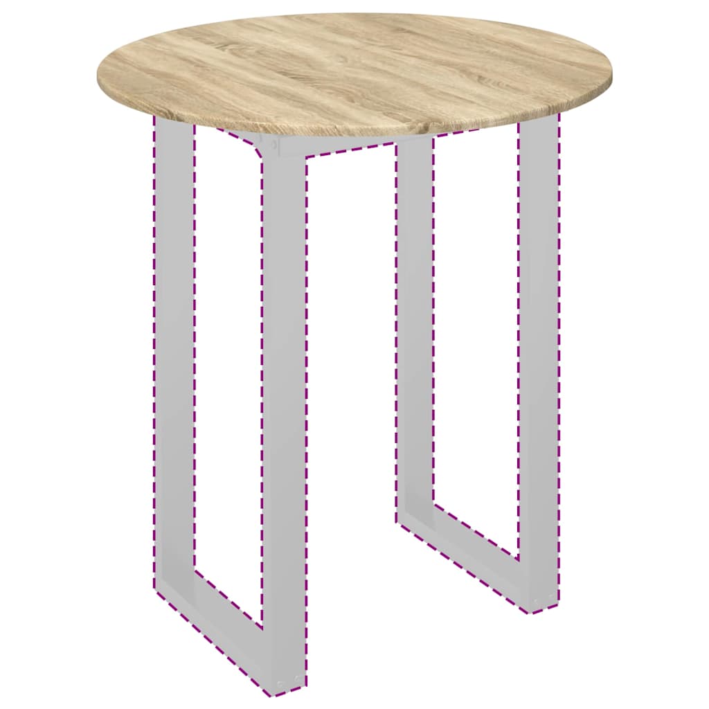Piano del tavolo rovere sonoma 80 x 80 x 1,5 cm